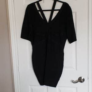 VENUS black bandage mini dress